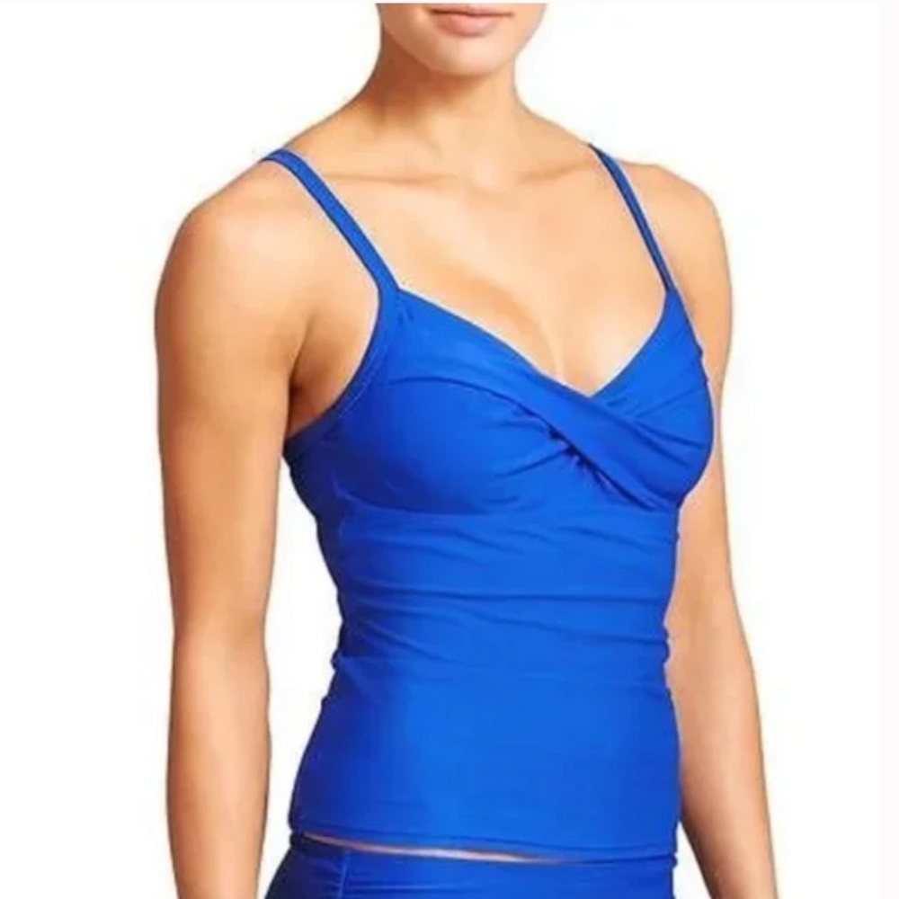 Athleta Twister Tankini in Bold Blue - Size 34D/DD
